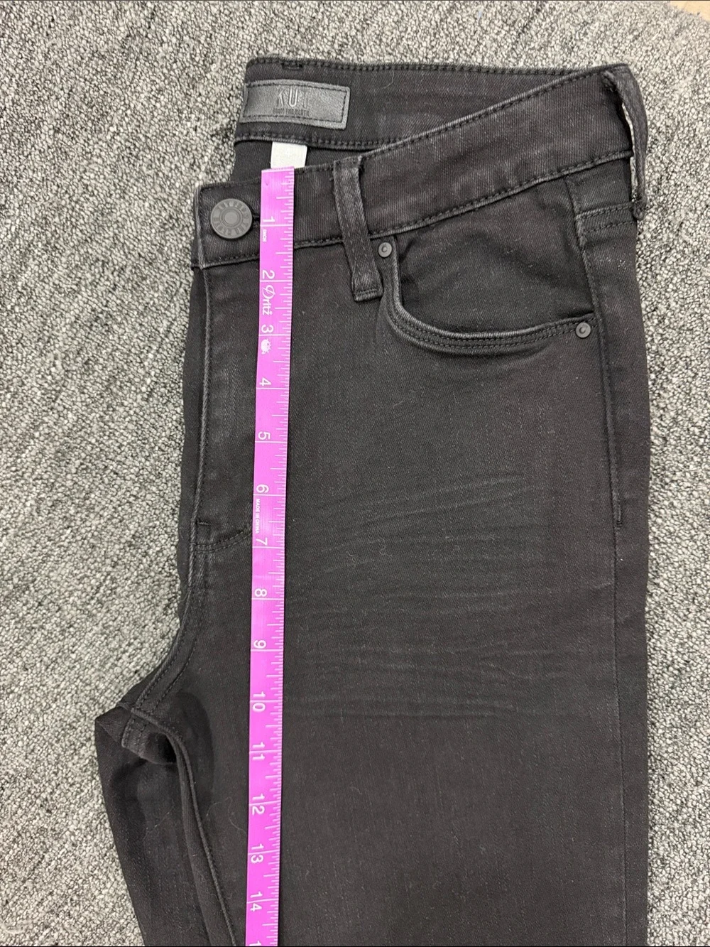 Kut from the Kloth Dark Chacoral ANA High-Rise Fab Ab Flare Jeans